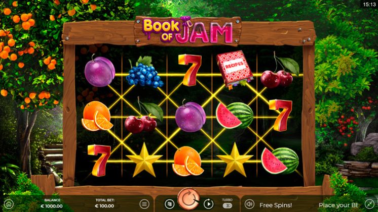 Внешний вид игрового автомата Book of Jam