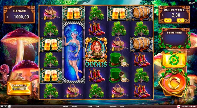 Внешний вид игрового слота O’Bryans’ Funland