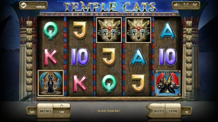 Внешний вид и интерфейс игры Temple Cats