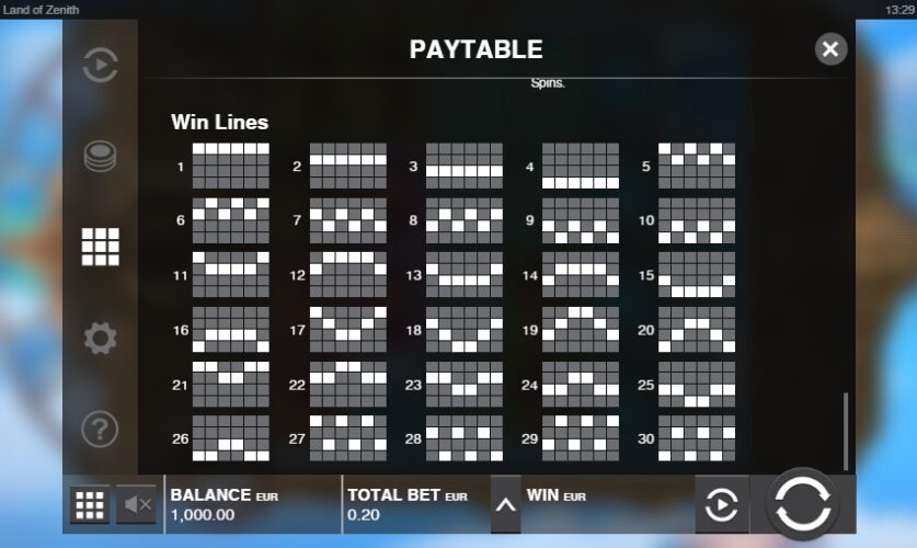 Настройки игры Land of Zenith