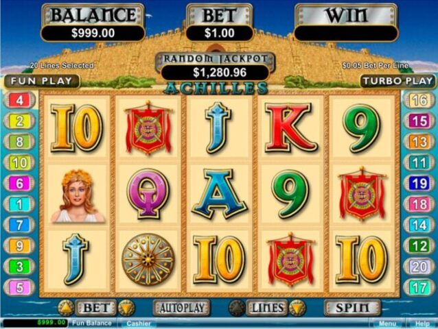 Оформление игрового автомата Achilles