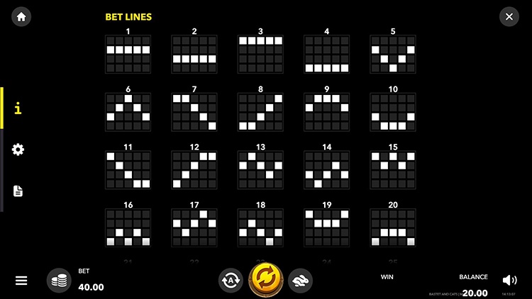 Параметры игры Bastet and Cats