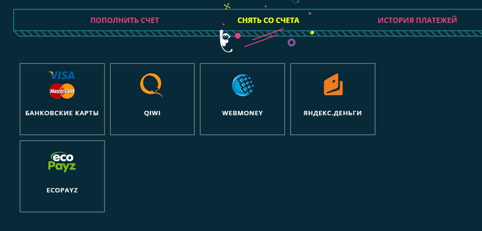 Выводы денег Booi