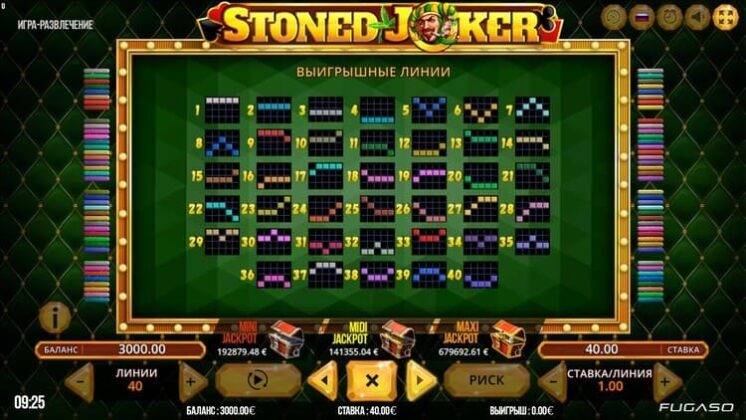 Характеристики автомата Stoned Joker
