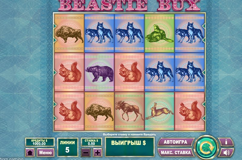 дизайн слота Beastie Bux