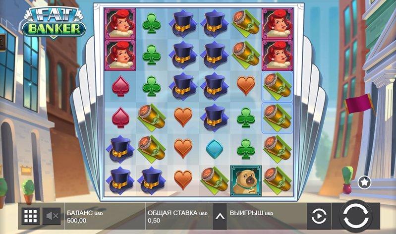 Дизайн слота Fat Banker