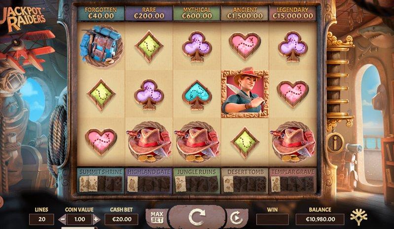Дизайн слота Jackpot Raiders