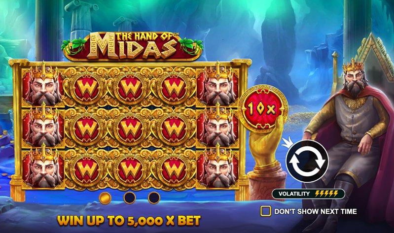 Дизайн слота The Hand of Midas