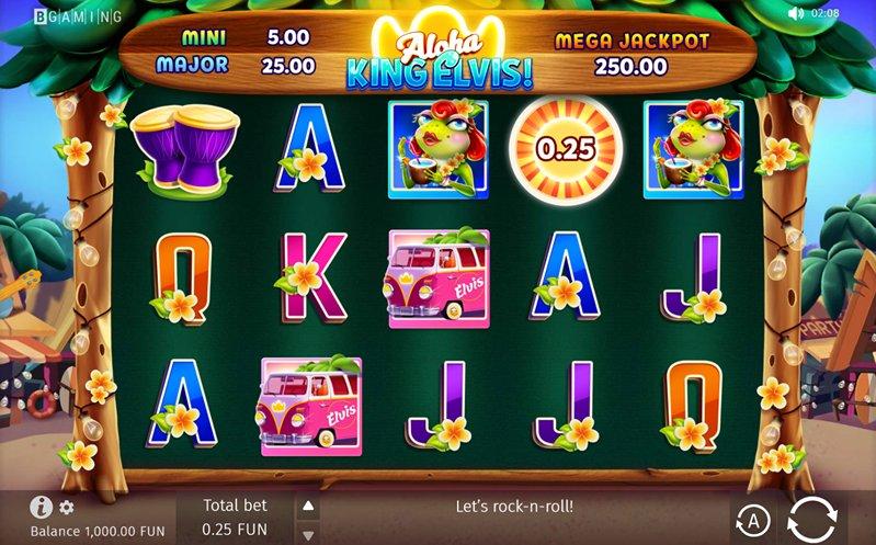 Интерфейс слота Aloha King Elvis