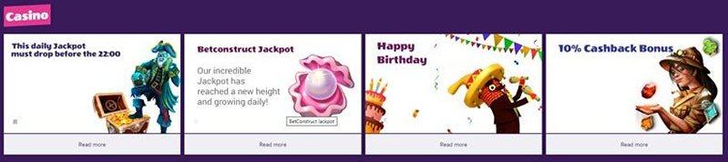 Бонусы казино Vivaro