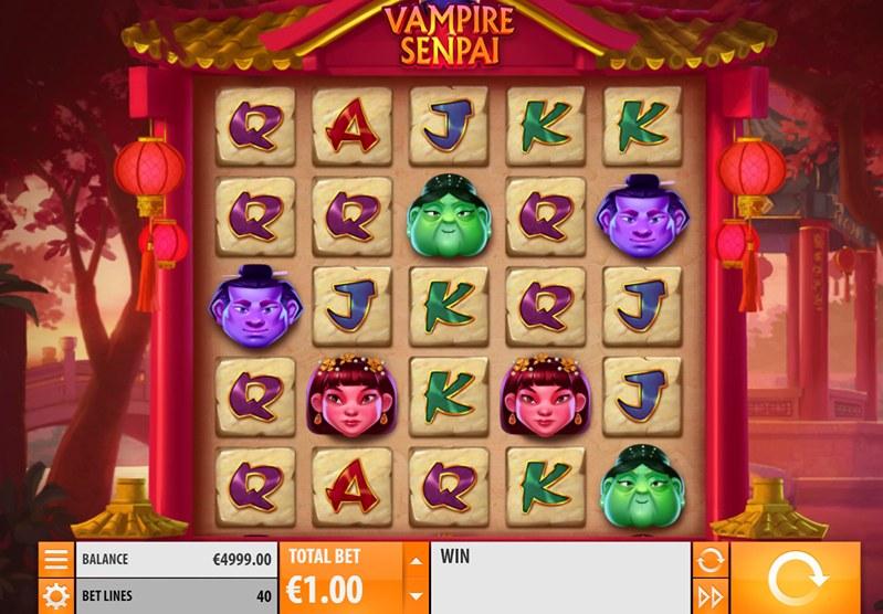 Дизайн слота Vampire Senpai