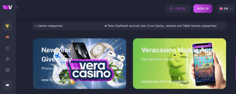 Сайт казино Vera