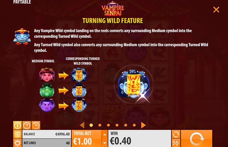 Возможности слота Vampire Senpai