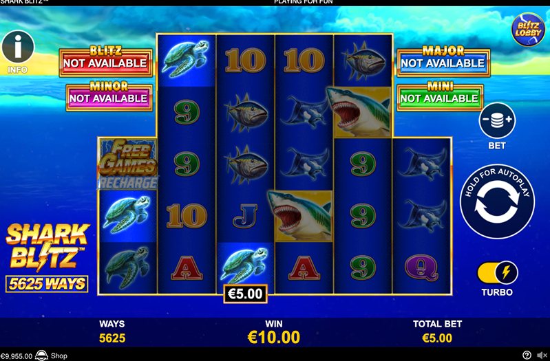 Барабаны слота Shark Blitz