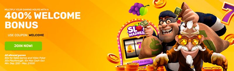 Бонус казино Slot Madness
