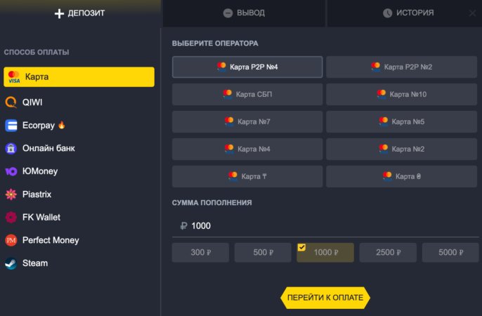 Депозиты казино Turbo