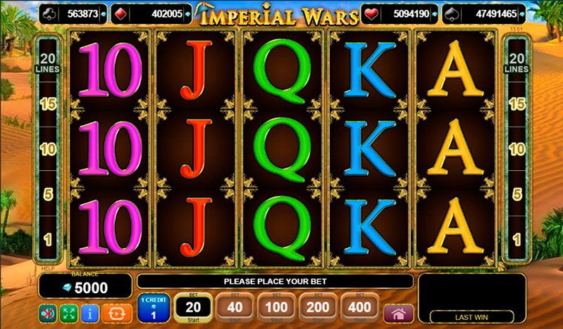 Дизайн слота Imperial Wars