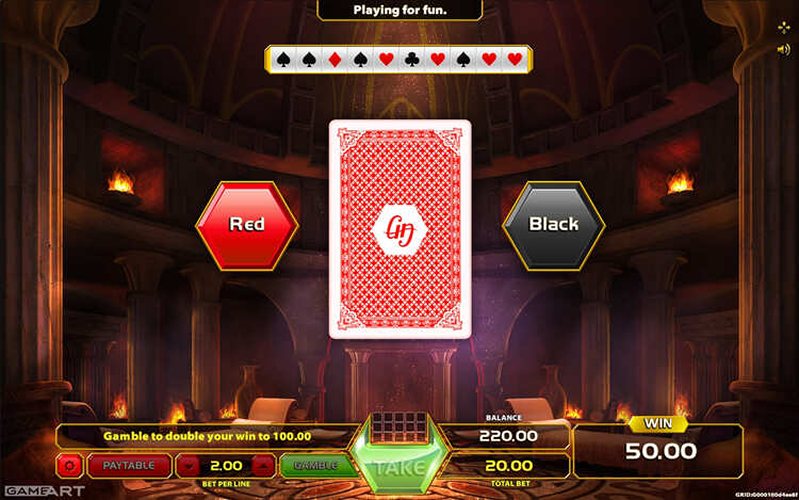 Геймбл раунд слота Caligula