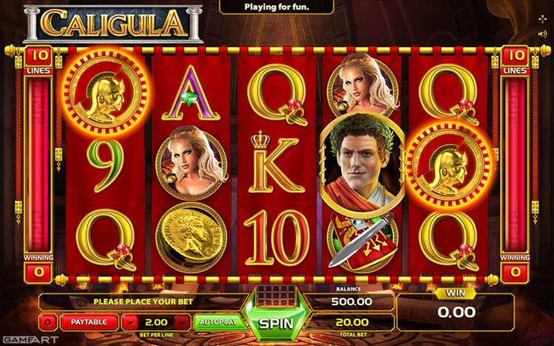 Геймплей слота Caligula