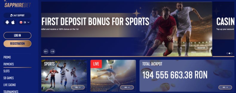 Сайт казино SapphireBet