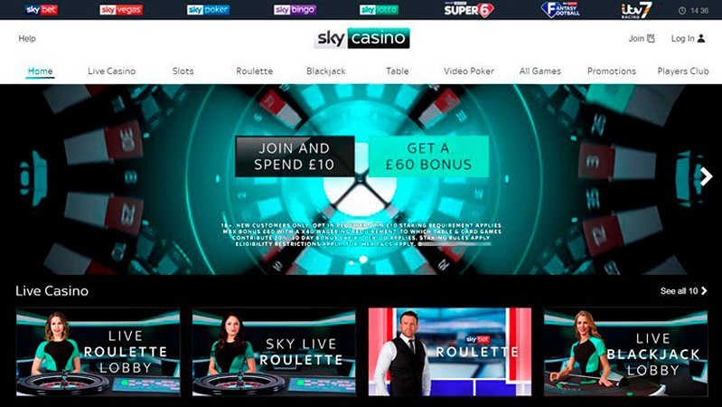 Сайт казино Sky