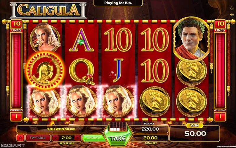 Выигрыш слота Caligula