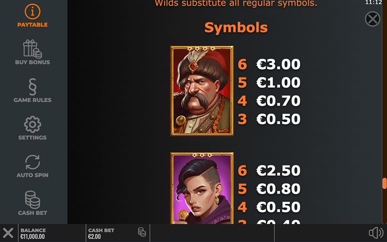 Символы слота Of Sabers and Monsters